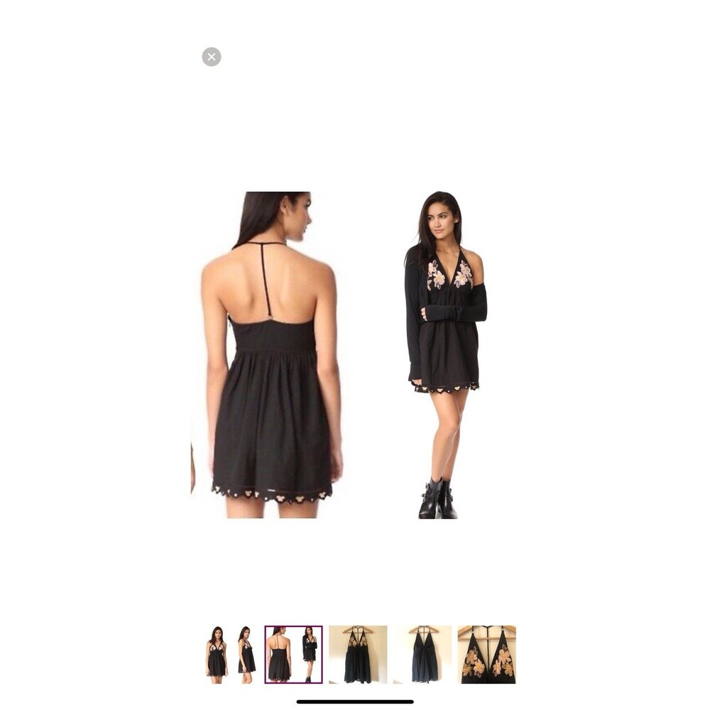 Free People Embroidered Mini Sundress Size M With T Back